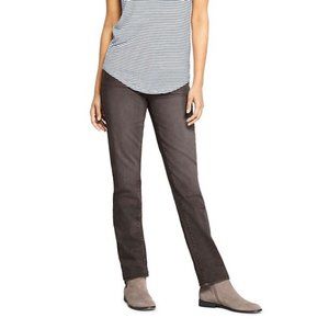 NWT LANDS' END MID RISE STRAIGHT LEG JEANS COLOR BLACK COFFEE (DARK BROWN 2P